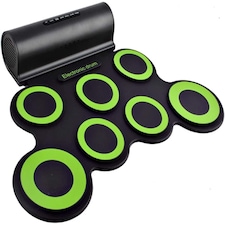 Foldable Electronic Drum Mat Set – 7 Pads with Built-In Speaker, Pedals & Demo Songs for Kids thumbnail 2