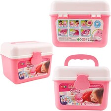 Doctor & Dentist Role Play Carrycase – Electronic Medical Play Set with Lights, Sounds & 30+ Accessories (Pink) thumbnail 5