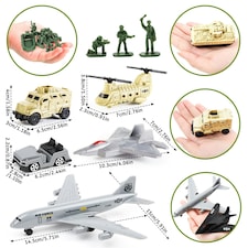 Army Base Playset with Vehicles, Gear, Accessories, and Play Mat - Military Toys Set - for Kids Age 3+ thumbnail 5