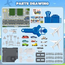Interactive Airport Play Set – Aircraft Tower, Vehicles & Large Battle Map for Kids Ages 3+ thumbnail 3