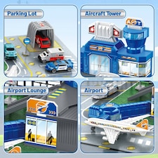 Interactive Airport Play Set – Aircraft Tower, Vehicles & Large Battle Map for Kids Ages 3+ thumbnail 4