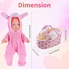26-Piece Baby Doll Playset – Includes Carry Cot, Feeding Set, Clothing & Accessories thumbnail 2