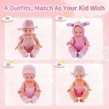 26-Piece Baby Doll Playset – Includes Carry Cot, Feeding Set, Clothing & Accessories thumbnail 7