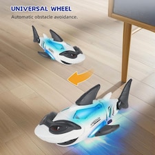 Electric Crawling Shark Toy for Toddlers with Lights, Music, and Obstacle Avoidance thumbnail 2