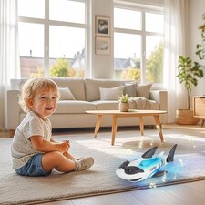 Electric Crawling Shark Toy for Toddlers with Lights, Music, and Obstacle Avoidance thumbnail 5