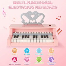 Piano Toy 25 Keys Music Toy Instruments with Microphone Piano Keyboard Toy thumbnail 4