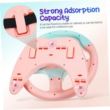 Kids Pretend Driving Steering Wheel Toy – Backseat Car Playset with Lights, Sounds & Music, 360° Rotation, Suction Cup Mount thumbnail 4