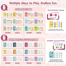 Rolling Track Ball Puzzle Game – Interactive Educational Toy for Kids (Pink) thumbnail 3