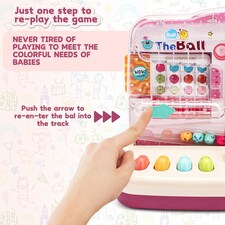 Rolling Track Ball Puzzle Game – Interactive Educational Toy for Kids (Pink) thumbnail 4