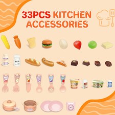 Kids Mini Kitchen Play Set – Pretend Cook Station with Accessories, Realistic Light, Steam & Water Functions thumbnail 5