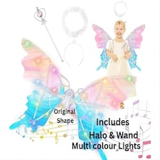 Light Up Butterfly Wings for Kids Multi Color LED Lights thumbnail 2