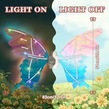 Light Up Butterfly Wings for Kids Multi Color LED Lights thumbnail 4