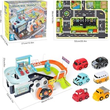 Car Garage Tracks Simulation Steering Wheel Toy Set thumbnail 2
