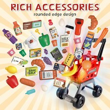 65 PCS Grocery Store Playset Pretend Supermarket Playset thumbnail 6