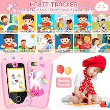 Kids Smart Phone Toy – 22 Educational Apps & Camera (Pink) thumbnail 3