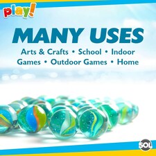SOL 200pk Marbles for Kids, Traditional Glass Marbles in Assorted Colours thumbnail 5