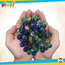 SOL 200pk Marbles for Kids, Traditional Glass Marbles in Assorted Colours thumbnail 7
