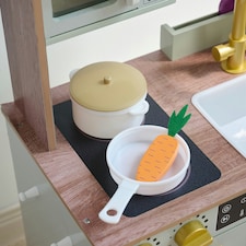 Teamson Kids Wooden Play Kitchen Little Chef with Mini Garden and Washing Machine Green thumbnail 6