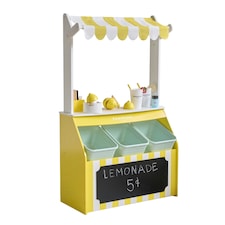 Teamson Kids Shop Playset Sunny Citrus Lemonade Stand with Interactive Accessories