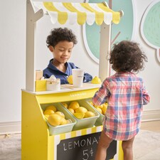 Teamson Kids Shop Playset Sunny Citrus Lemonade Stand with Interactive Accessories thumbnail 3