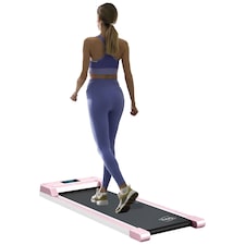 Neo Under Desk Portable Walking Pad Treadmill Adjustable Speed Remote LED Display for Home Office Fitness Exercise Installation-Free | Pink
