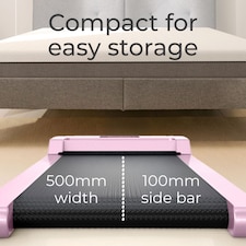 Neo Under Desk Portable Walking Pad Treadmill Adjustable Speed Remote LED Display for Home Office Fitness Exercise Installation-Free | Pink thumbnail 6