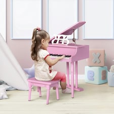 HOMCOM 30 Keys Mini Kids Piano with Music Stand and Bench Best Gifts Toy thumbnail 2