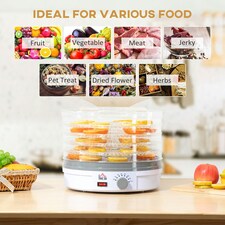 HOMCOM 5 Tier Food Dehydrator for Drying Fruit Meat Vegetable Jerky Pet Treat thumbnail 3