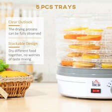 HOMCOM 5 Tier Food Dehydrator for Drying Fruit Meat Vegetable Jerky Pet Treat thumbnail 4