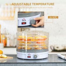 HOMCOM 5 Tier Food Dehydrator for Drying Fruit Meat Vegetable Jerky Pet Treat thumbnail 6