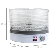 HOMCOM 5 Tier Food Dehydrator for Drying Fruit Meat Vegetable Jerky Pet Treat thumbnail 7