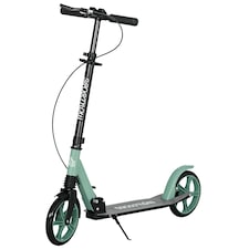 HOMCOM Folding Kick Scooter for 14+ w/ Adjustable Height, Dual Brake System