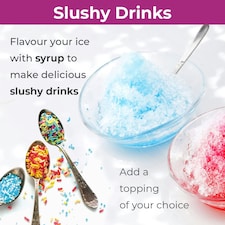 Neo Ice Snow Cone Slushie Slushy Slush Cold Shaver Maker Ice Scraper Drinks Cocktail Machine Electric Crusher Dispenser with 4 Straws & 4 Cups (Black) thumbnail 3