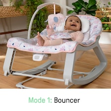 Ingenuity Keep Cozy 3-in-1 Grow with Me Baby Bouncer & Rocker Pink 0-30 Months thumbnail 2