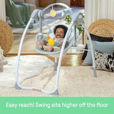 Ingenuity Sun Valley Milestone Foldable Baby Swing 6-Speed Grey From 0-9 Months thumbnail 2