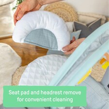 Ingenuity Sun Valley Milestone Foldable Baby Swing 6-Speed Grey From 0-9 Months thumbnail 4