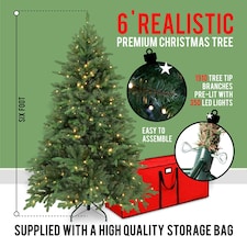 Richmond Fir Winter Pre-Lit Artificial Christmas Tree | Multi | One Size thumbnail 3
