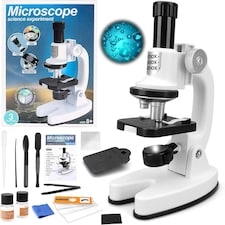 Kids Microscope Kit – Portable Science Set with LED Light, Smartphone Holder & 15 Accessories Educational STEM Toy for Ages 8+ thumbnail 2