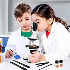 Kids Microscope Kit – Portable Science Set with LED Light, Smartphone Holder & 15 Accessories Educational STEM Toy for Ages 8+ thumbnail 6