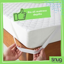 Snug Get Fresh Anti Allergy Mattress Protector | White | Double thumbnail 4