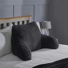 OHS Teddy Fleece Reading Support Soft Cosy Bed Pillow Cuddle Cushion | Black | 40 x 60 x 100cm | 1 thumbnail 2