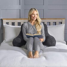 OHS Teddy Fleece Reading Support Soft Cosy Bed Pillow Cuddle Cushion | Cream | Natural | 40 x 60 x 100cm | 1 thumbnail 6