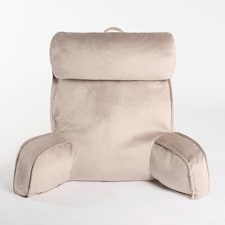 OHS Soft Plump Cosy Reading Support Sofa Bed Pillow Cuddle Cushion With Head Rest | Brown | Mink | 80 x 60cm | 1