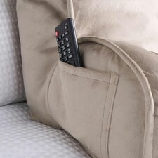 OHS Soft Plump Cosy Reading Support Sofa Bed Pillow Cuddle Cushion With Head Rest | Brown | Mink | 80 x 60cm | 1 thumbnail 3