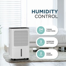 DMD 16L/Day Dehumidifier for Home Damp with Digital Humidity Display, 24H Timer, Continuous Drainage thumbnail 3