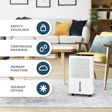 DMD 16L/Day Dehumidifier for Home Damp with Digital Humidity Display, 24H Timer, Continuous Drainage thumbnail 7
