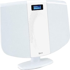 Denver MDA-320 White Bluetooth DAB+ CD Player HiFi - Motorised Door, Stereo Speakers, Wall Mountable, Mains Power, LED Display, Remote Control, FM, USB, AUX IN thumbnail 2