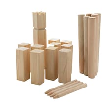 XD Collection Wooden Kubb Set - Brown - One Size
