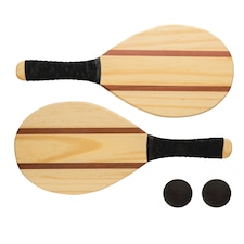 XD Collection Frescobol Wooden Table Tennis Set - Brown/Black - One Size