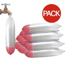 Unique Party Latex Rocket Water Balloons (Pack of 50) - White/Pink - One Size